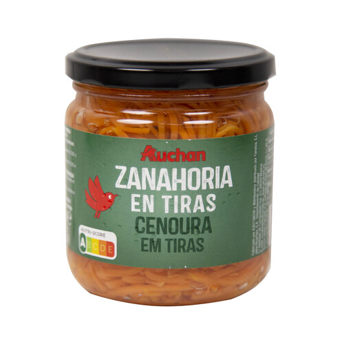 Zanahoria en tiras PRODUCTO ALCAMPO frasco de 210 g.