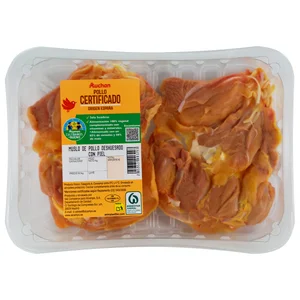ALCAMPO CULTIVAMOS LO BUENO  Muslos de pollo certificado, deshuesado y con piel (escalopes).