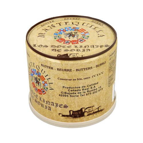 LOS DOCE LINAJES DE SORIA Lata de mantequilla sin sal LOS DOCE LINAJES DE SORIA 500 g.