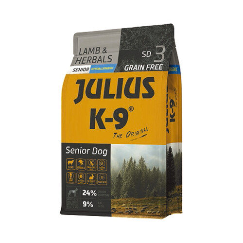 JULIUS K9 Alimento seco para perros senior cordero,hierbas JULIUS K9 3 kg.