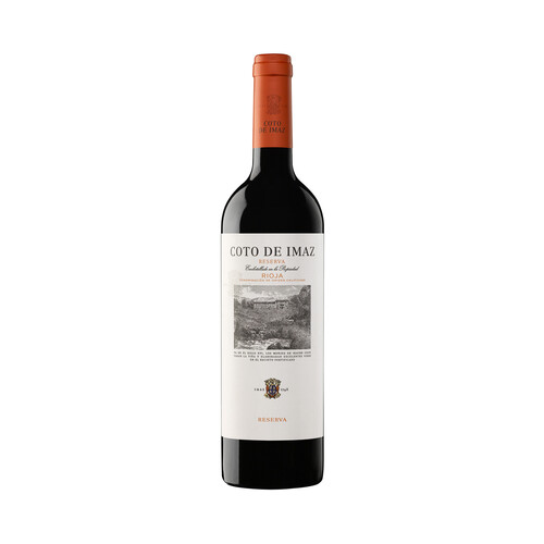 COTO DE IMAZ  Vino tinto reserva con D.O. Ca. Rioja botella de 75 cl.