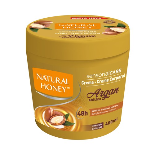 NATURAL HONEY Crema corporal nutrición intensa con Argán NATURAL HONEY Sensorial care 400 ml.
