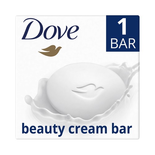 DOVE Pastilla de jabón de tocador con 1/4 de crema hidratante DOVE Beauty 90 g.