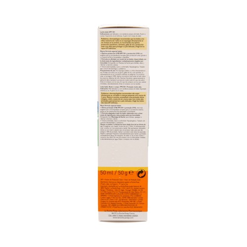 LA ROCHE POSAY Protector solar especial bebés, con factor de protección 50 (muy alto) LA ROCHE POSAY Anthelios 50 ml.