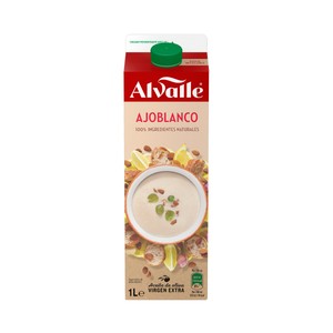 Imagen de ALVALLE Gazpacho de almendras (ajoblanco), elaborado con ingredientes 100% naturales ALVALLE 1 l.