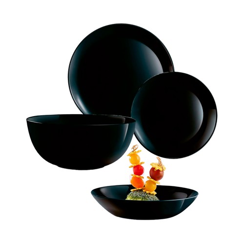 Bol vidrio 14,5cm diwali negro. LUMINARC