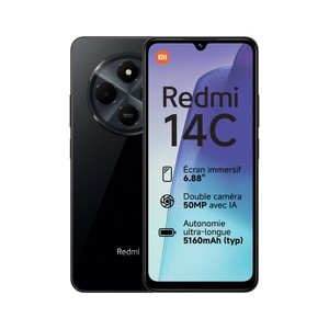 Smartphone XIAOMI Redmi 14C Black, 128GB + 4GB Ram, pantalla HD+