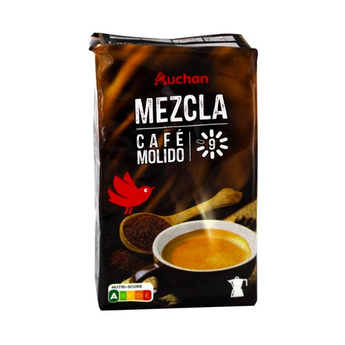 Café molido mezcla de tueste natural 50% y torrefacto 50% PRODUCTO ALCAMPO 250 g.