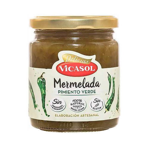VICASOL Mermelada de pimiento verde 250 g.