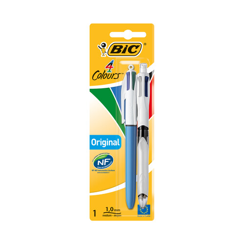 El boli BIC 4 Colores aguanta el paso del tiempo: cada uno de sus recambios escribe una media de 2 km, lo que suma un total de 8 km, BIC.