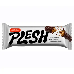PLESH Barrita de chocolate negro y almendras crunch 2 x 15 g.