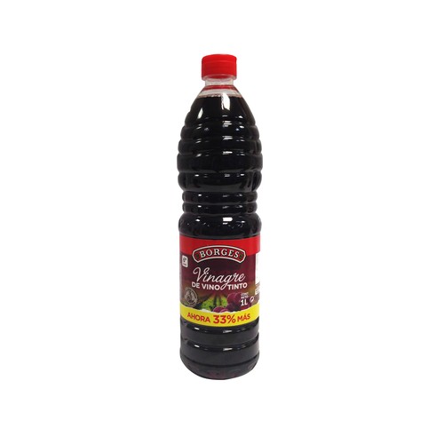 BORGES Vinagre de vino tinto botella de 1 l.