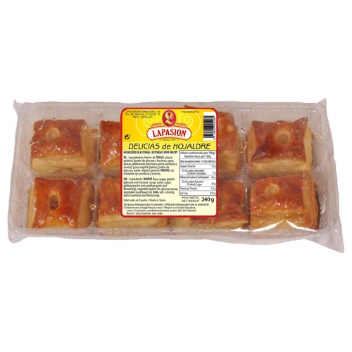 LAPASION Hojaldres de miel 8 uds. 240 g.