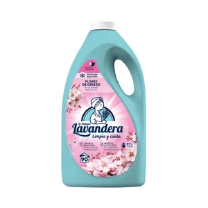 LA ANTIGUA LAVANDERA Detergente líquido floral para lavadora con aroma a flores de cerezo 90 DS