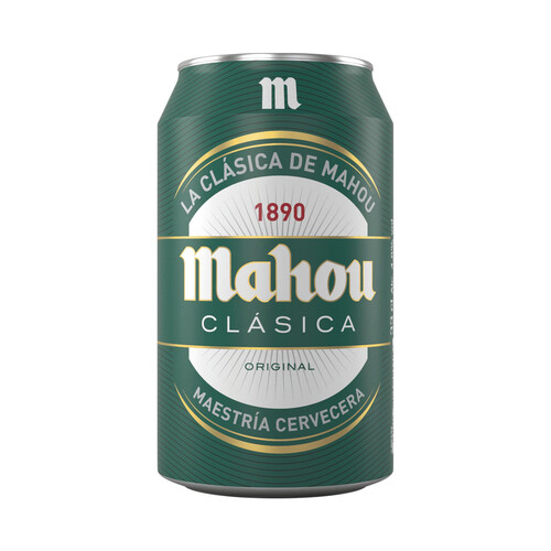 Cerveza clásica MAHOU CLÁSICA lata 33 centilitros