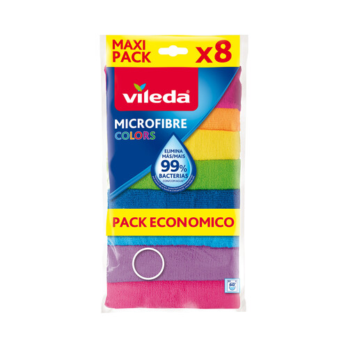 VILEDA Bayeta Microfibre Colors VILEDA 8 uds.