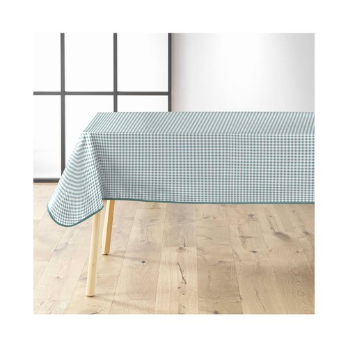 Mantel rectangular 140x240cm pvc estampado verde. U10