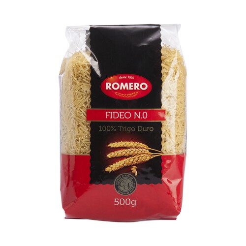 ROMERO Pasta fideos cabellín ROMERO paquete de 500 gramos.