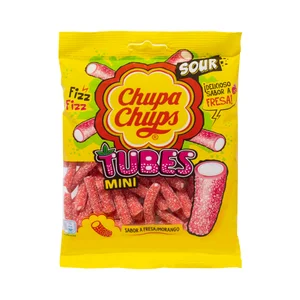 CHUPA CHUPS TUBES Golosinas tricolor ácidas 150 g.