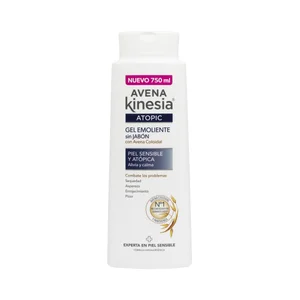 AVENA KINESIA Atopic Gel emoliente sin jabón y con avena coloidal, para pieles sensibles y atópicas 750 ml.