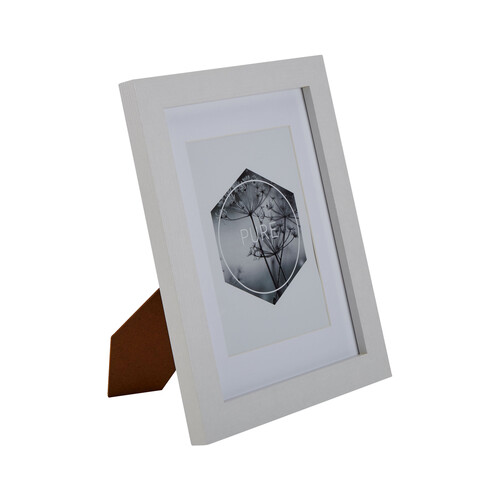 Marco de fotos de madera color blanco, tamaño: 18x24 cm, ACTUEL. 