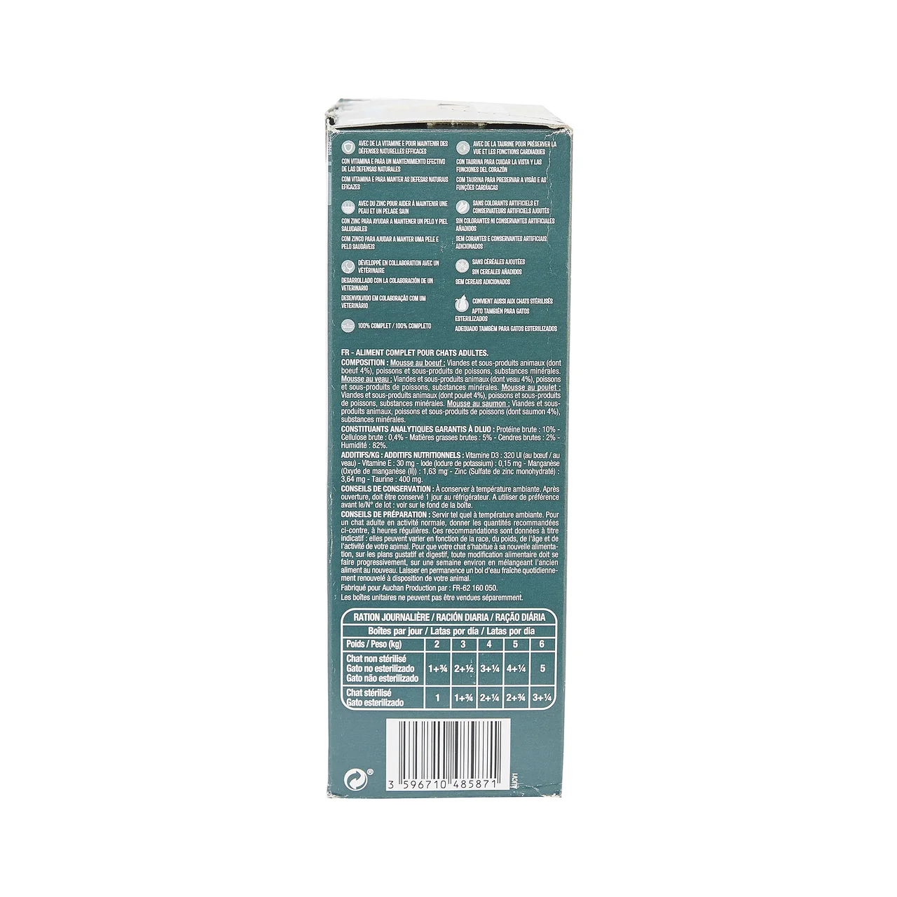 PRODUCTO ALCAMPO Comida para gatos latita de mousse  12 uds. 85 gr.