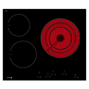 Imagen de Placa vitrocerámica FAGOR 3VFT330AS, 3 zonas de cocción, potencia: 5700W, zona gigante de 27cm, A: 59cm.