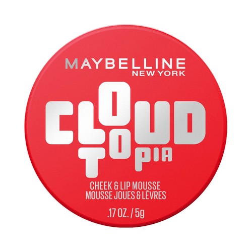 MAYBELLINE Cloudtopia tono 03 Divine crimson Colorete mousse para labios y mejillas, acabado mate difuminado.