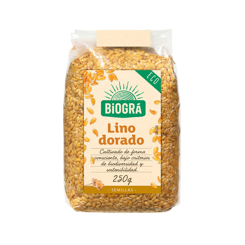 Semillas de lino dorado ecológico BIOGRÁ 250 g.