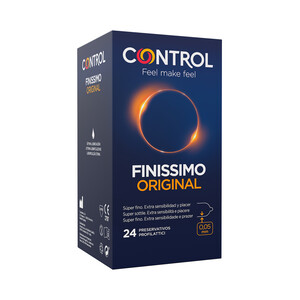 CONTROL Preservativos lubricados finos, con un ajuste perfecto CONTROL Finissimo Original 24 uds.