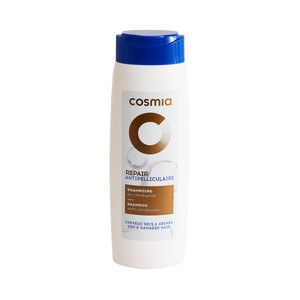COSMIA Champú anticaspa reparador, para cabello seco o dañado 400 ml.