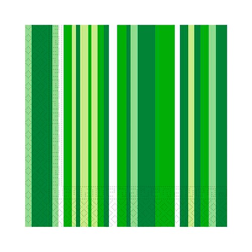 Pack 20 servilletas 33x33cm 2capas de multirayas verdes. MACADAMIA