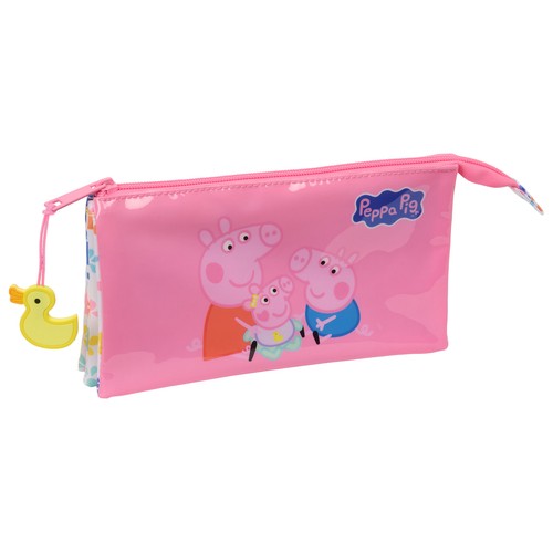Estuche portatodo triple "Baby Pig". PEPPA PIG