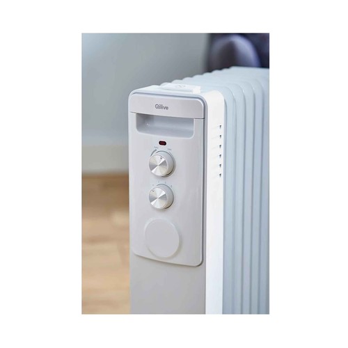 Radiador de aceite QILIVE Q.6121, 2000W, 9 elementos, 3 modos.