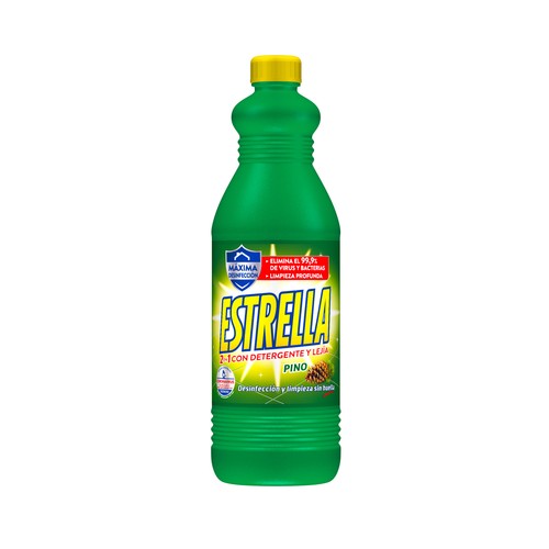 Lejía con detergente fragancia Pino ESTRELLA 1,43 l.