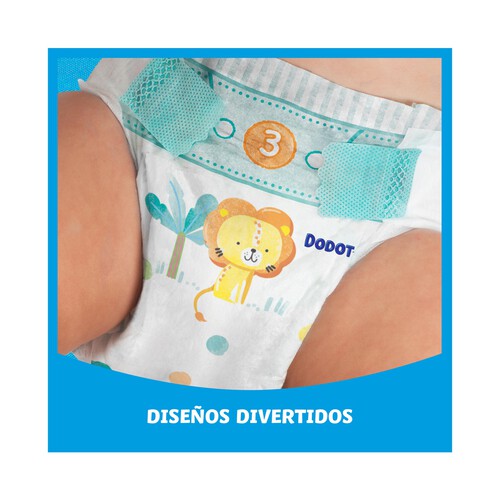 DODOT Pañales talla 4, para niños de 10 a 15 kilogramos DODOT Bebé-seco 62 uds.
