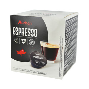 PRODUCTO ALCAMPO Café molido de tueste natural Espresso en cápsulas, Intensidad 7 PRODUCTO ALCAMPO 16 uds. 112 g.