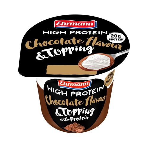 Copa de chocolate con cobertura protéica (20 g) EHRMANN 200 g.