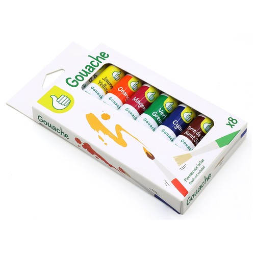 Set 8 tubos gouache 10 ml. PRODUCTO ECONÓMICO ALCAMPO