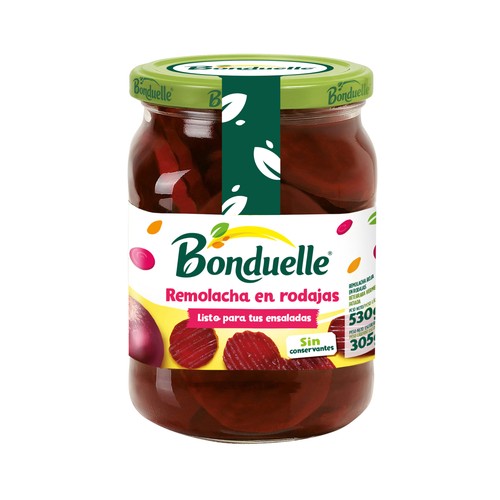 BONDUELLE Remolacha en rodajas frasco de 305 g