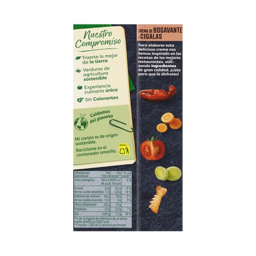 KNORR Crema de bogavantes y cigalas 500 ml.