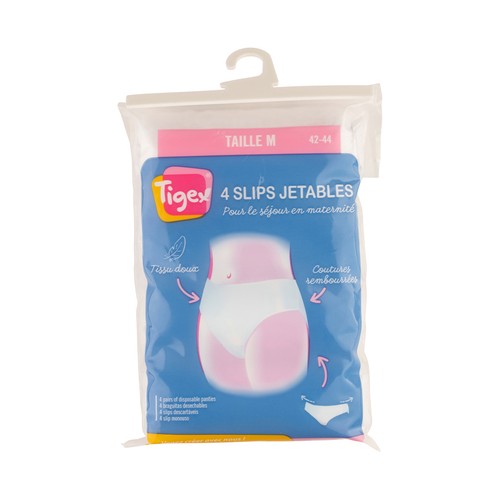 Braguitas desechables talla 2, TIGEX, 4unidades.