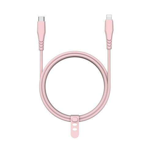 Cable USB C a USB lightning QILIVE 600183177 , longitud 1,2 metros, color rosa