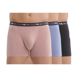 Lote de 3 calzoncillos bóxer de algodón para hombre DIM Coton Stretch, talla XXL.
