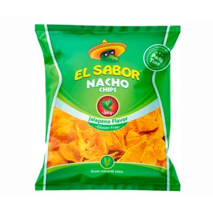 EL SABOR  Nachos chips con jalapeños 225 gr.