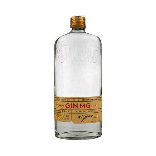 MG Ginebra extra seca tipo London dry botella de 70 cl.