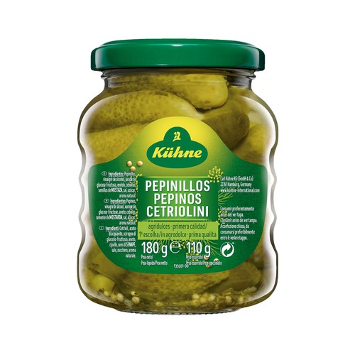 KÜHNE Pepinillos frasco de 360 g.