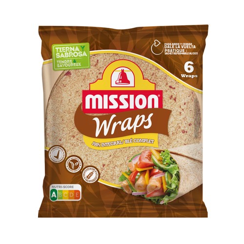 MISSION Wrap de trigo integral 370g