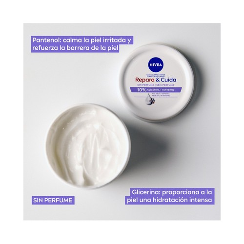 NIVEA Repara & cuida Crema corporal hidratante y regenerante, para pieles secas y sensibles 400 ml.