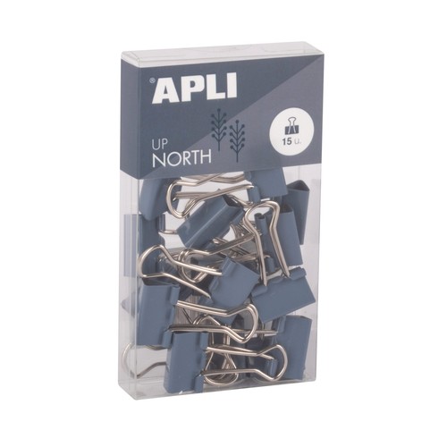 Pinza abatible 15 piezas 28mm color azul. APLI UP NORTH